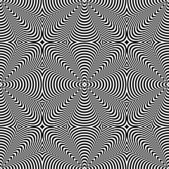 Seamless op art pattern. Lines texture.
