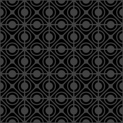 Seamless geometric black and grey pattern.