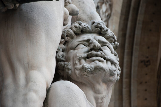 Outdoor statue in the Piazza della Signoria, Loggia dei Lanzi, Florence, Tuscany, Italy.