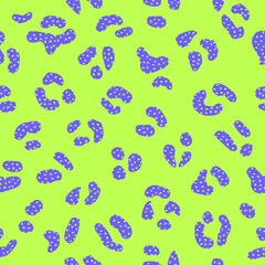 Leopard blue green repeat pattern and seamless vector
