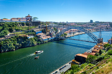 Fototapeta na wymiar Cityscape image of Porto at noon.