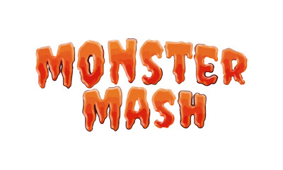 Monster mash lettering vector design, monster mash t shirt template © rochy