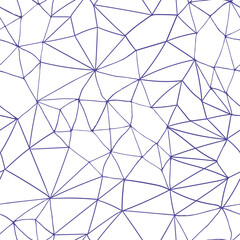 Obraz premium Seamless vector pattern with polygonal graphic geometric lines.