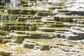 Mammoth Hot Springs Terrace, Yellowstone National Park and Preserve, USA. 