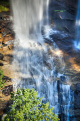 Fototapeta na wymiar White water falls in the forests of North Carolina