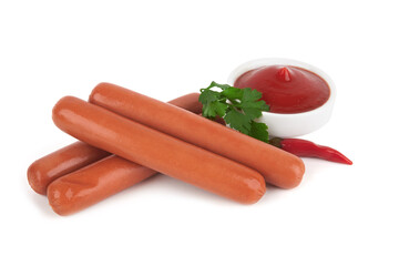 Fresh sausages isolated