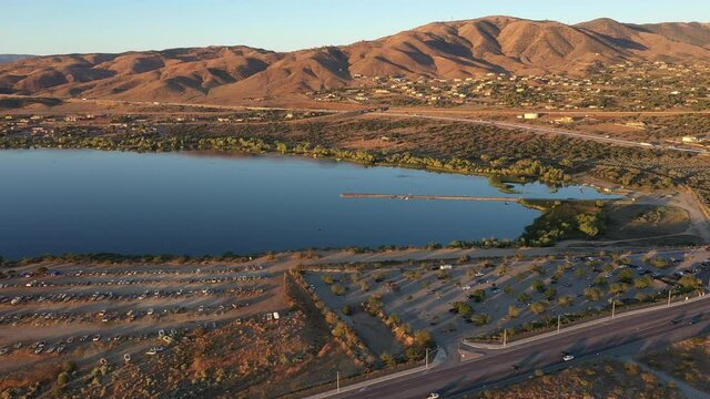 Lake Palmdale California Drone View