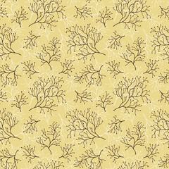 Decorative branches seamless pattern. Vector stock illustration eps10.