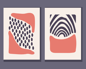 Minimalistic posters. Abstraction. Modern Art. Vector illustration.