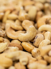 Cashew Nuts close up shot for use as background image or as texture