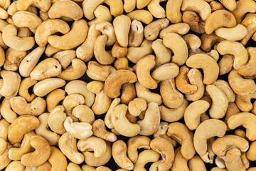 Cashew Nuts close up shot for use as background image or as texture