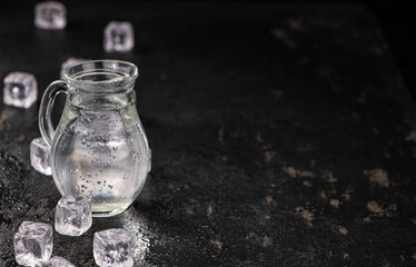 Sparkling water (detailed close up shot; selective focus)
