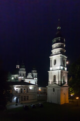 Fototapeta na wymiar Shrine, the Basilica of the Virgin Mary in Chelm in eastern Poland near Lublin, evening
