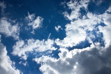Dark sky and a sharp black cloud before the rain.