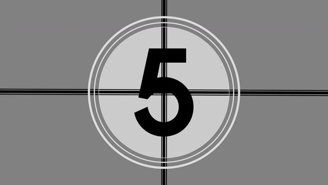  Seconds Classic Style SMPTE Countdown Animation