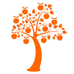 Naklejka na ściany i meble Vector image of an Apple tree