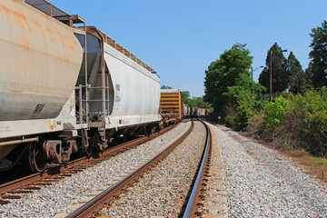 Fototapeta na wymiar Container transport with trains