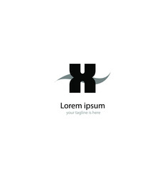 simple elegant logo of letter x with white background