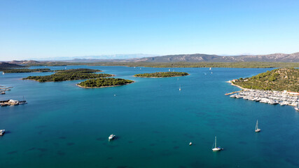 Croatia - Murter town from drone view