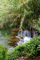 view on an small waterfall in jungle