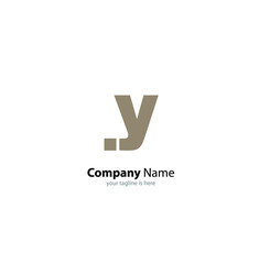 the simple modern logo of letter y with white background