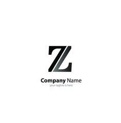 Fototapeta premium the simple elegant logo of letter z with white background