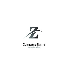 the simple elegant logo of letter z with white background