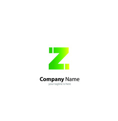the simple elegant logo of letter z with white background
