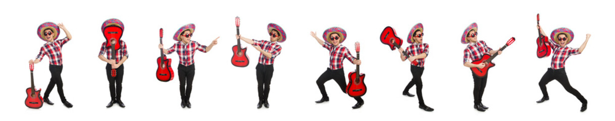 Funny mexican with sombrero in concept