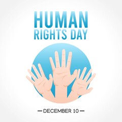 Human Rights Days Vector Illustration. Suitable for greeting card, poster and banner.