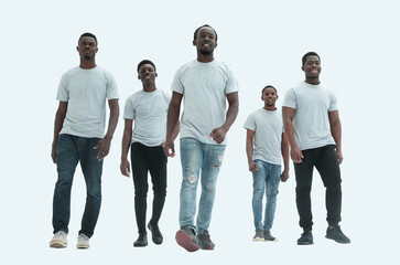 Fototapeta premium in full growth. team of young people stepping forward