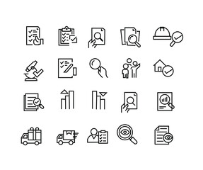 Vector illustration of the inspect icon set