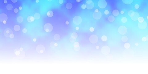 Light BLUE vector background with circles.