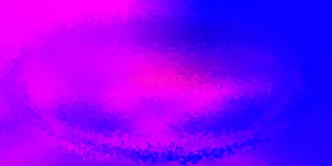 Light purple, pink vector triangle mosaic backdrop.