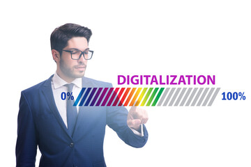 Digital transformation and digitalization concept