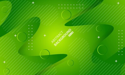 Minimal geometric green background. Dynamic shapes composition.	