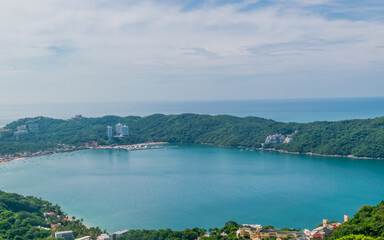 Fototapeta na wymiar High angle view of the port of Acapulco