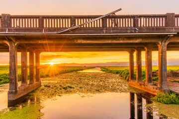 Sunrise for the last of the Bridge.