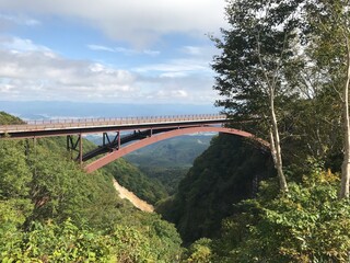 渓谷と鉄橋