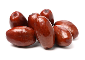jujube or chinese date on white background