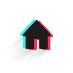 Home icon. House symbol illustration vector to be used in web applications. House flat pictogram isolated. Stay home. Line icon representing house for web site or digital apps. 