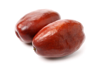 jujube or chinese date on white background