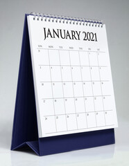 Simple desk calendar 2021 - January