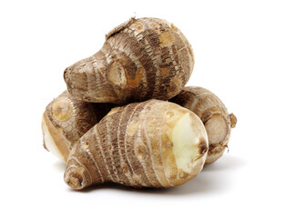 Taro on a white background