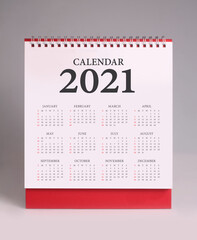 Simple desk calendar 2021