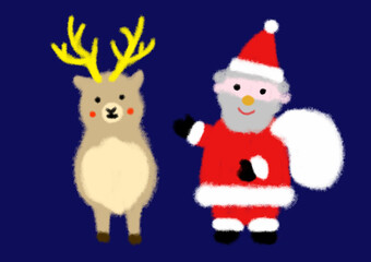 トナカイと」サンタクロース
