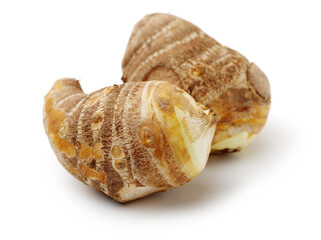 Taro on a white background