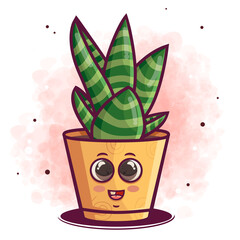 hand drawn cartoon plant illustration