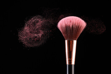 Makeup brush and dust.