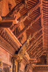 Portrait of an archeological site in Patan Darbar, Kathmandu, Nepal. The photo was taken on 25 August 2017 in Kathmandu, Nepal.